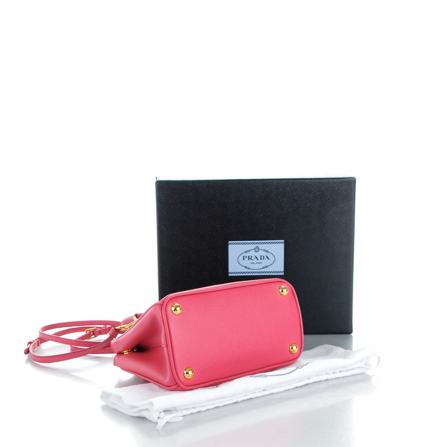 Saffiano Mini Galleria Double Zip Tote Peonia