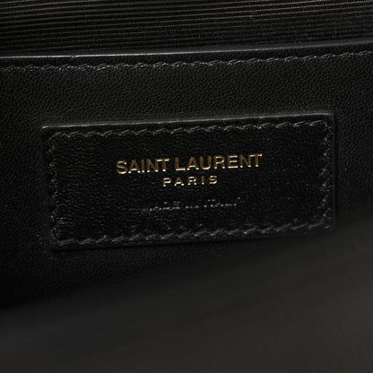 Saint Laurent Grain De Poudre Medium Classic Monogram Kate Satchel Black 6 of 9