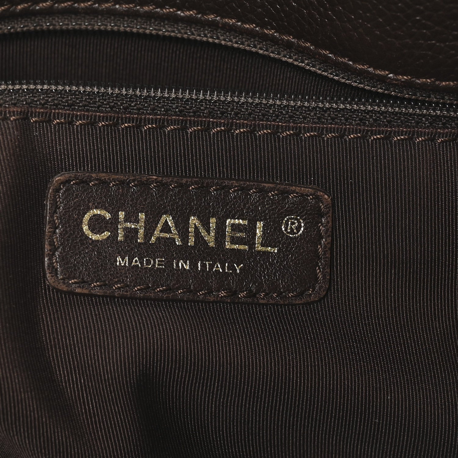 Chanel Calfskin Cerf Executive Shopper Tote Brown 7 of 11