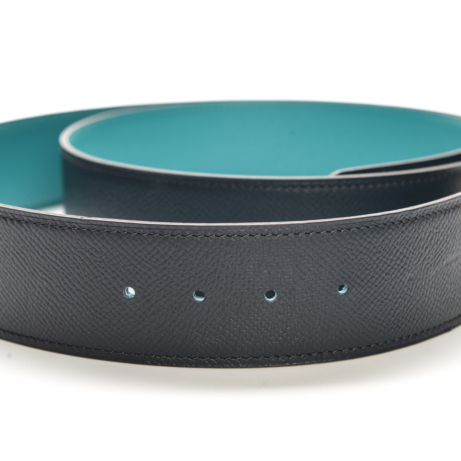 Hermes Epsom Reversible 42mm Belt 110 Bleu Indigo Malachite 4 of 4