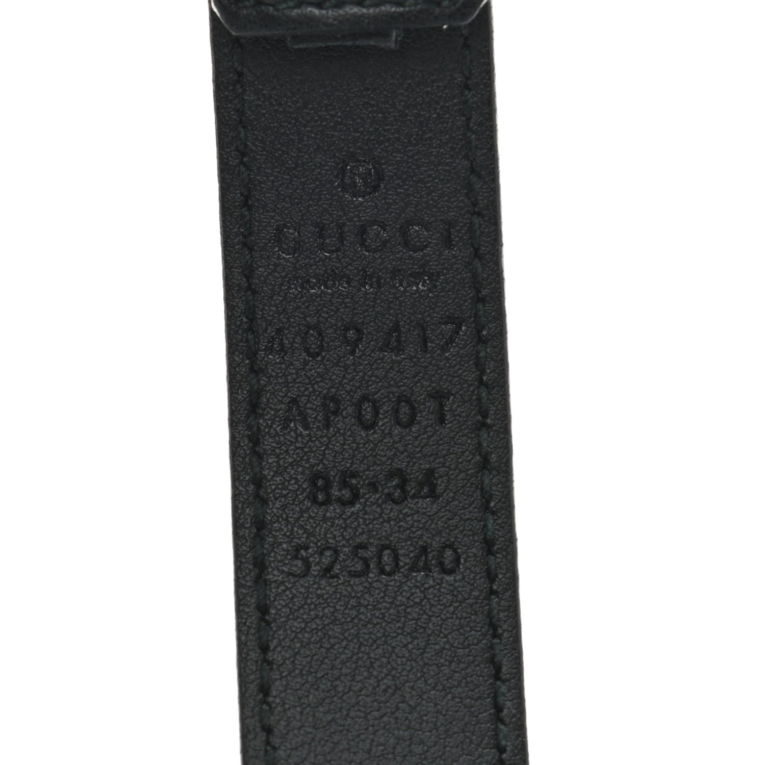 Gucci Calfskin Double G 20mm Belt 85 34 Black 3 of 4