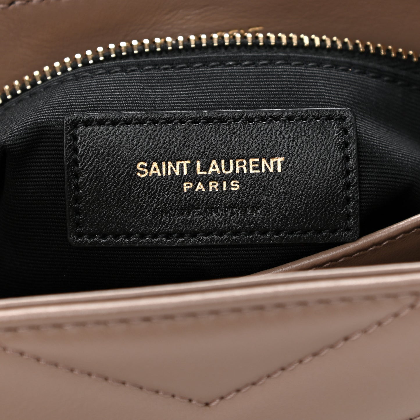 Calfskin Y Quilted Monogram Toy Loulou Crossbody Bag Taupe