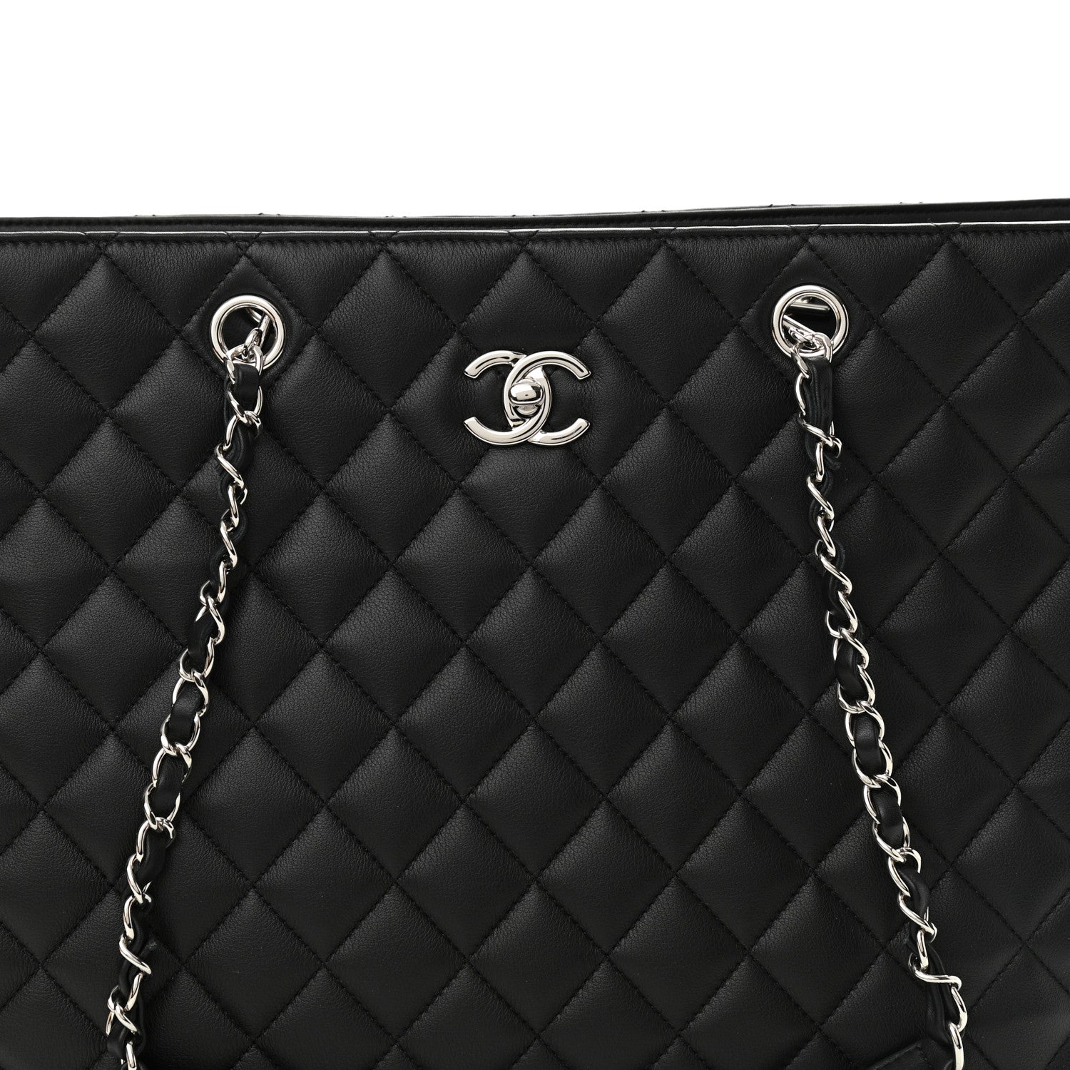 Chanel Calfskin Quilted Large Classic Shopping Tote Black 8 of 11