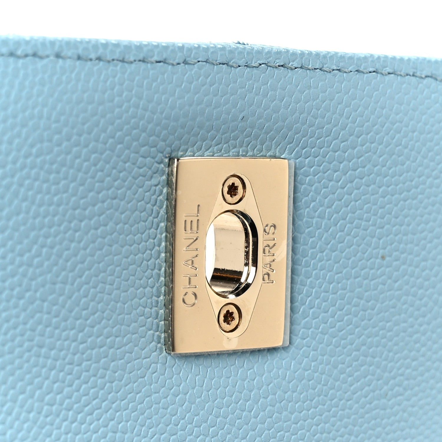 Chanel Caviar Quilted Small Coco Chain Handle Flap Light Blue 7 of 12