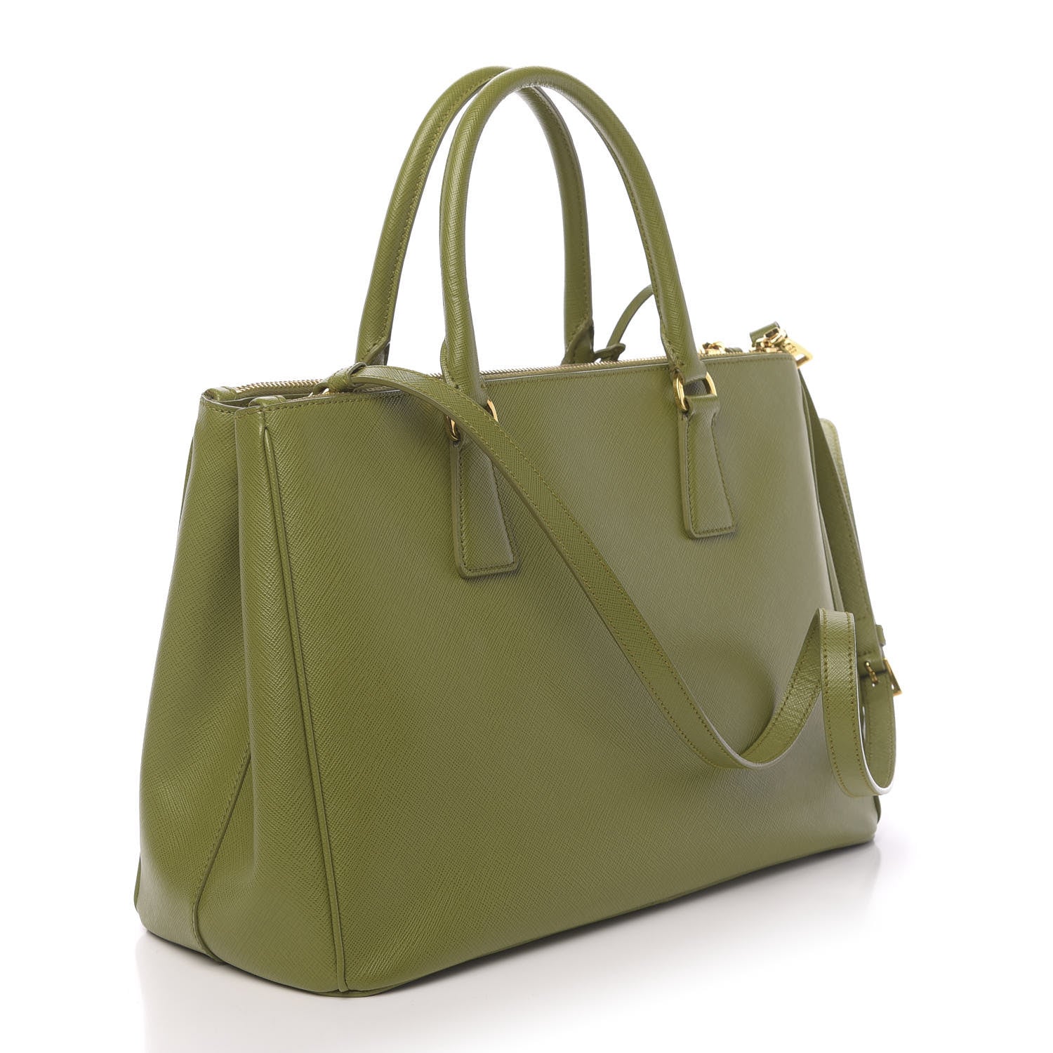 Prada Saffiano Medium Galleria Double Zip Tote Edera 4 of 11