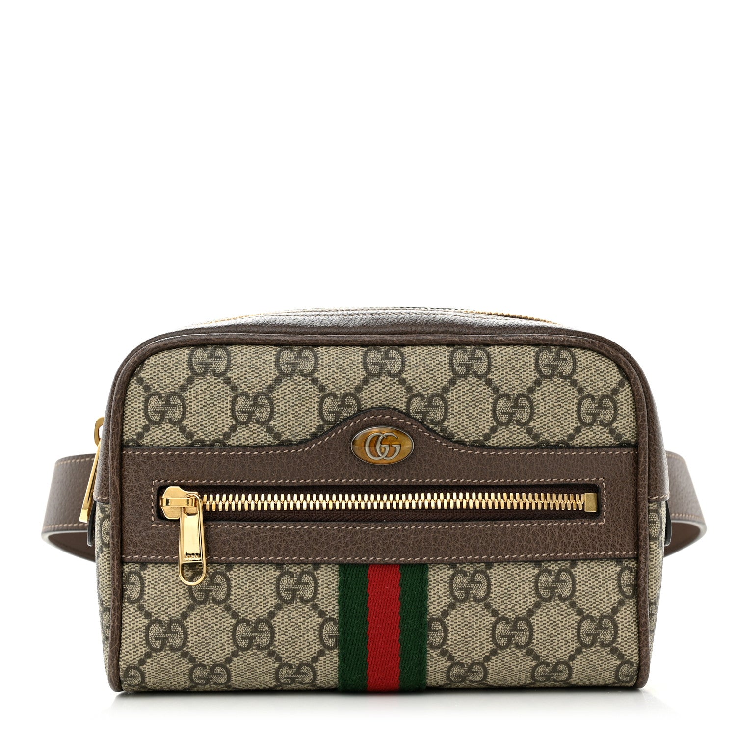 Gucci GG Supreme Monogram Small Ophidia Belt Bag 65 26 Dark Brown 1 of 12