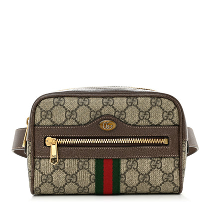 Gucci GG Supreme Monogram Small Ophidia Belt Bag 65 26 Dark Brown 1 of 12