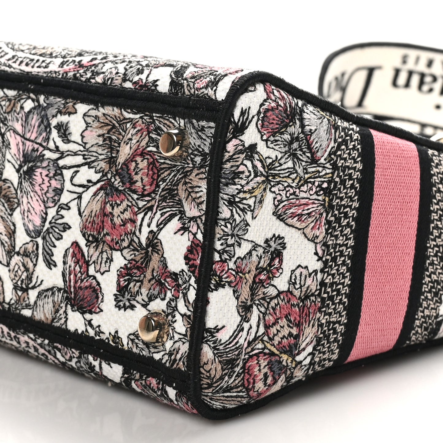 Canvas Embroidered Medium Butterfly Around The World Lady D-Lite White Pastel Pink