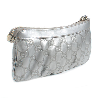 Gucci Guccissima New Britt Wristlet Silver 2 of 7