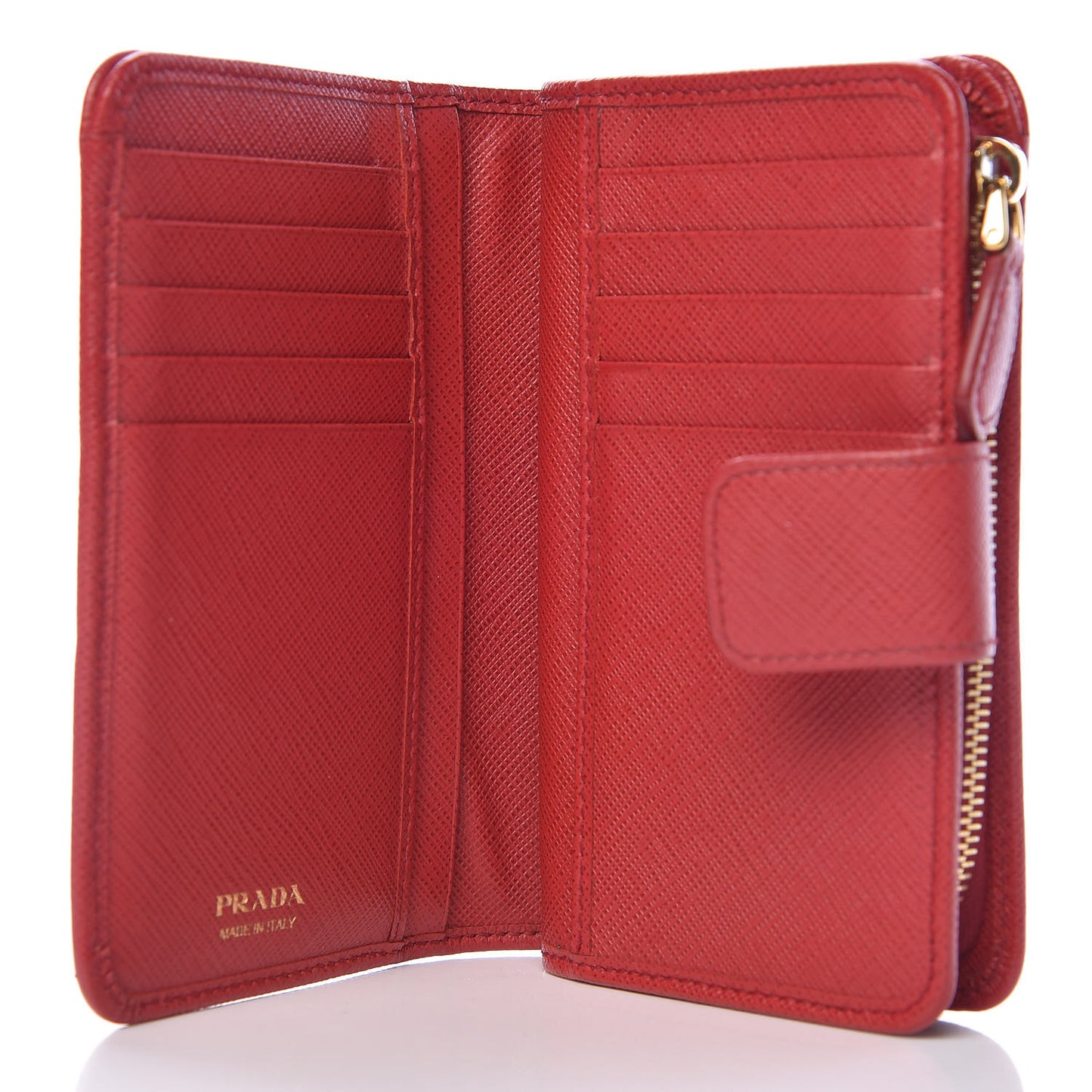 Saffiano Compact Wallet Fuoco