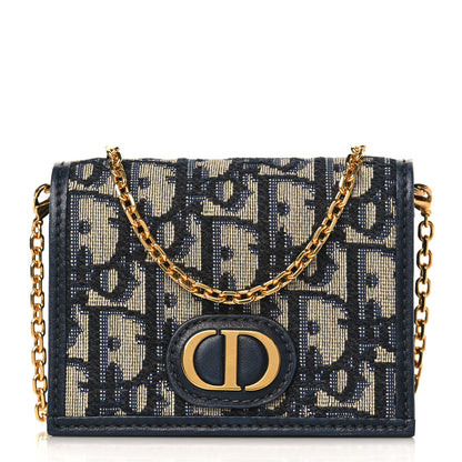 Christian Dior Oblique Nano 30 Montaigne Pouch Blue 1 of 10