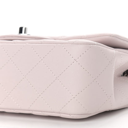 Chanel Lambskin Quilted Mini Rectangular Flap Light Purple 10 of 10