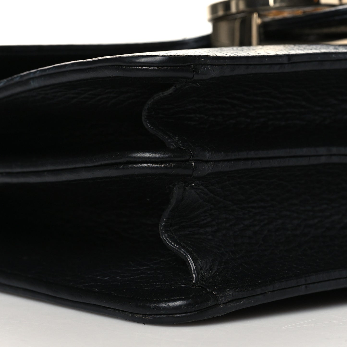 Dollar Calfskin Small Interlocking G Shoulder Bag Black