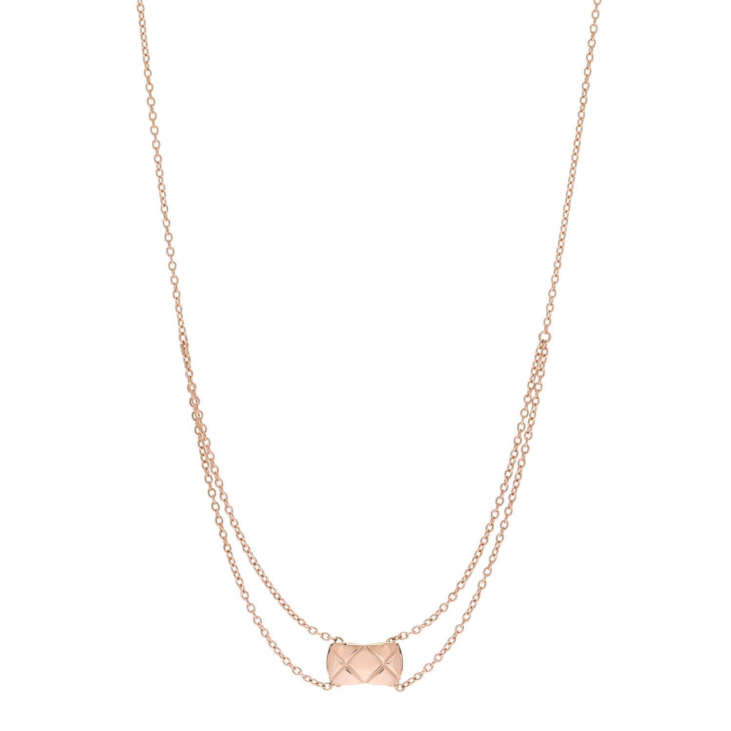 Chanel 18K Beige Gold Coco Crush Pendant Necklace 1 of 5