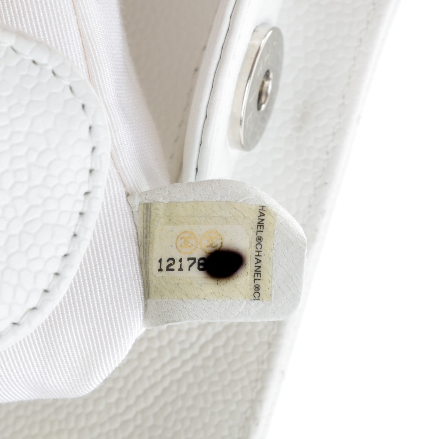Chanel Caviar Quilted Petit Shopping Tote PST White 7 of 8