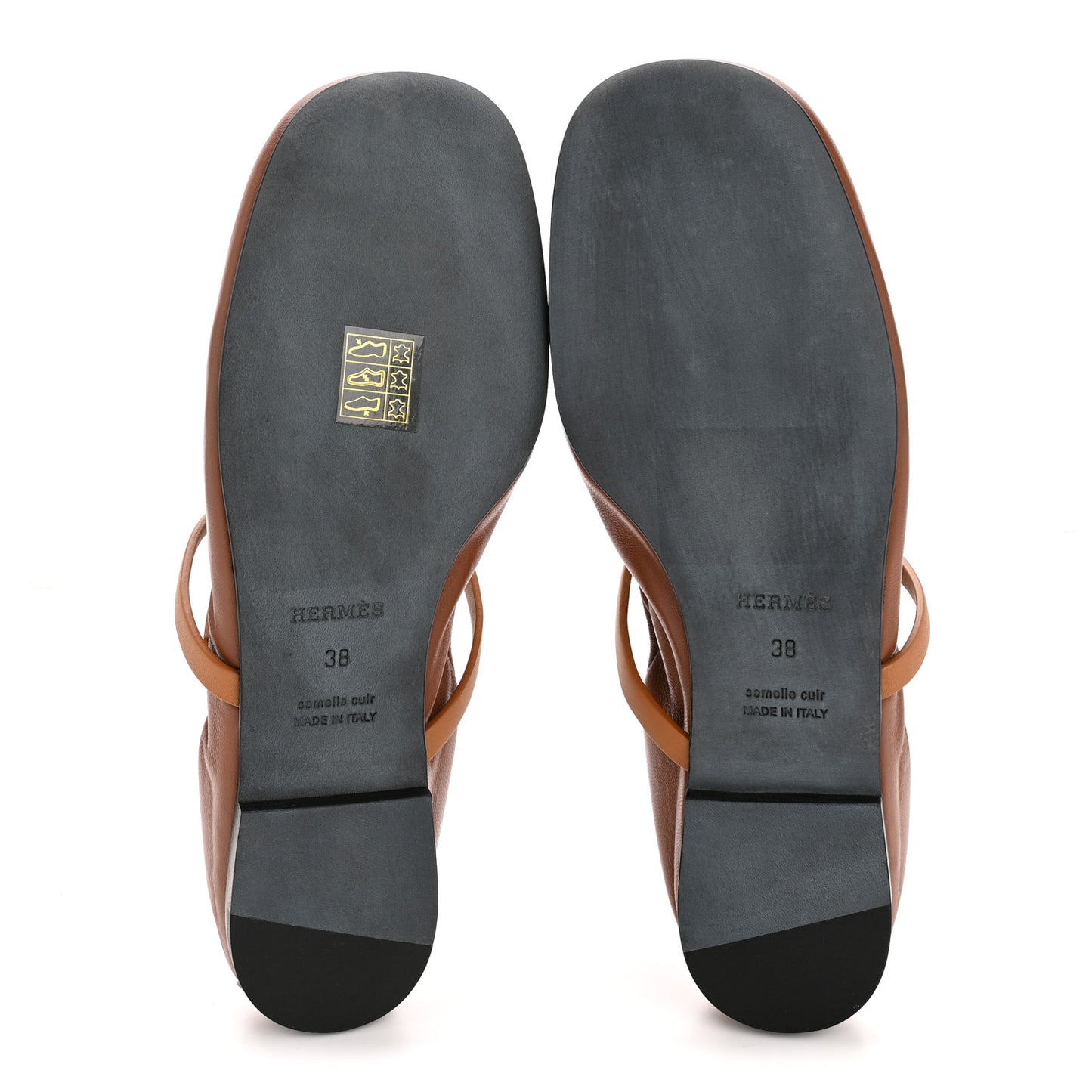 Nappa Calfskin Jolly Ballerina Flats 38 Gold Naturel