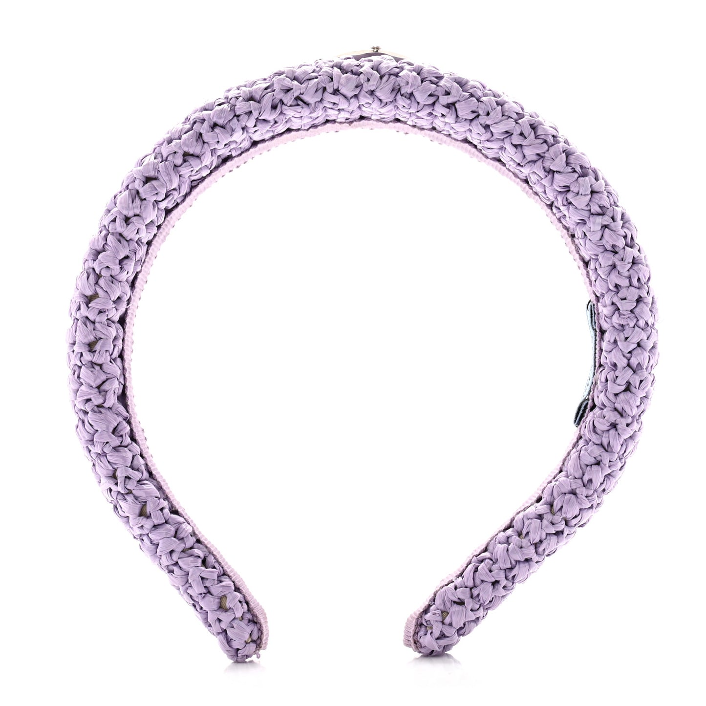 Yarn Raffia Effect Crochet Metal Triangle Logo Headband Lilium