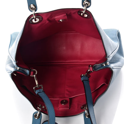 Christian Dior Bullcalf Large Diorissimo Tote Blue 5 of 24