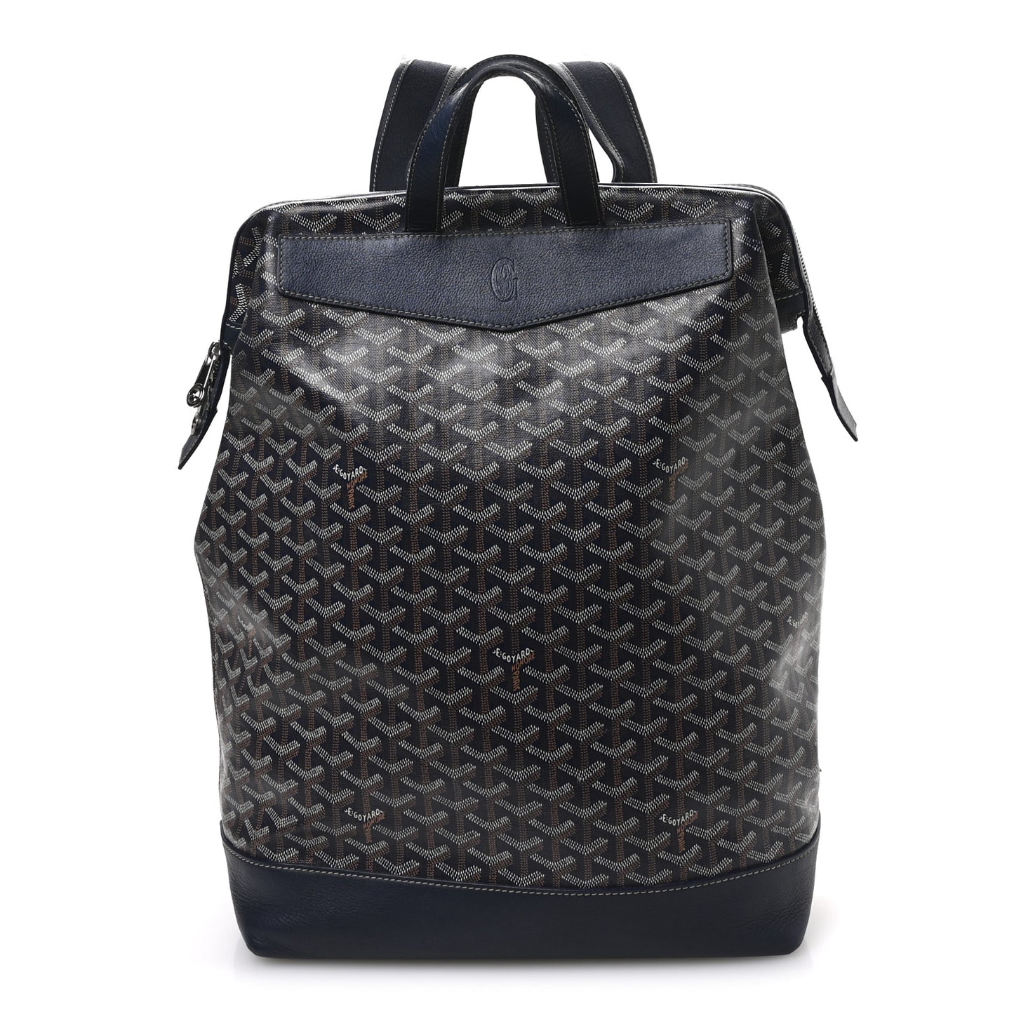 Goyardine Calfskin Cisalpin Backpack Navy Blue
