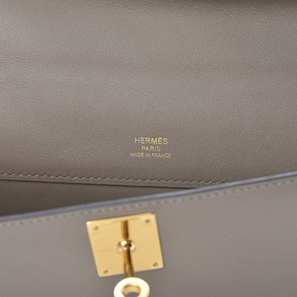 Hermes Swift Kelly Cut Clutch Pochette Gris Asphalt 7 of 10