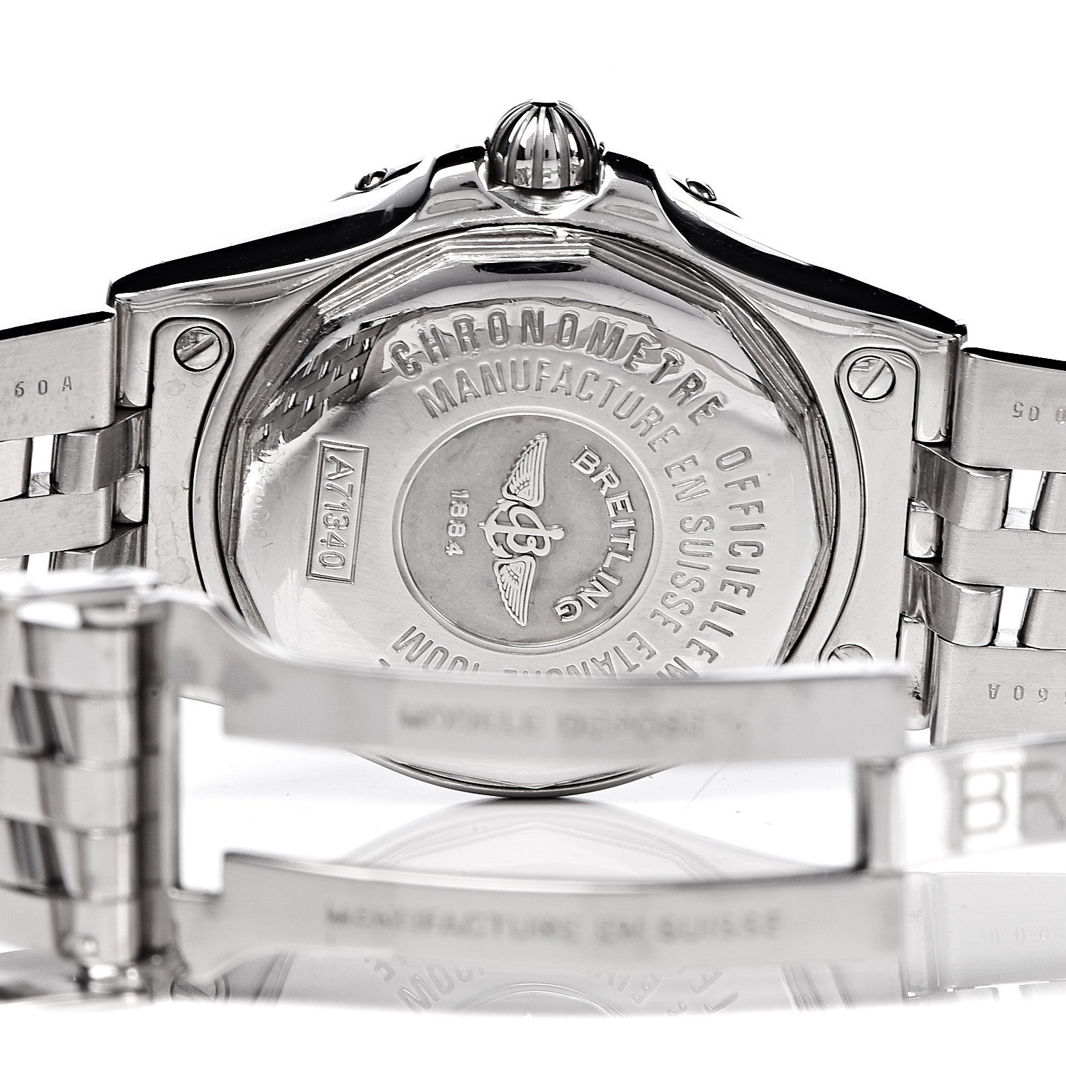 Breitling Stainless Steel Diamond Mother of Pearl 30mm Starliner Quartz Watch A71340 6 of 7