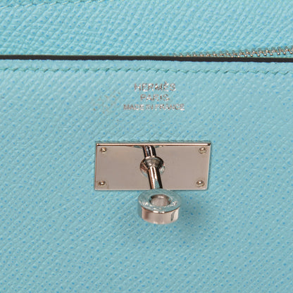 Hermes Epsom Medium Kelly Wallet Bleu Atoll 6 of 19