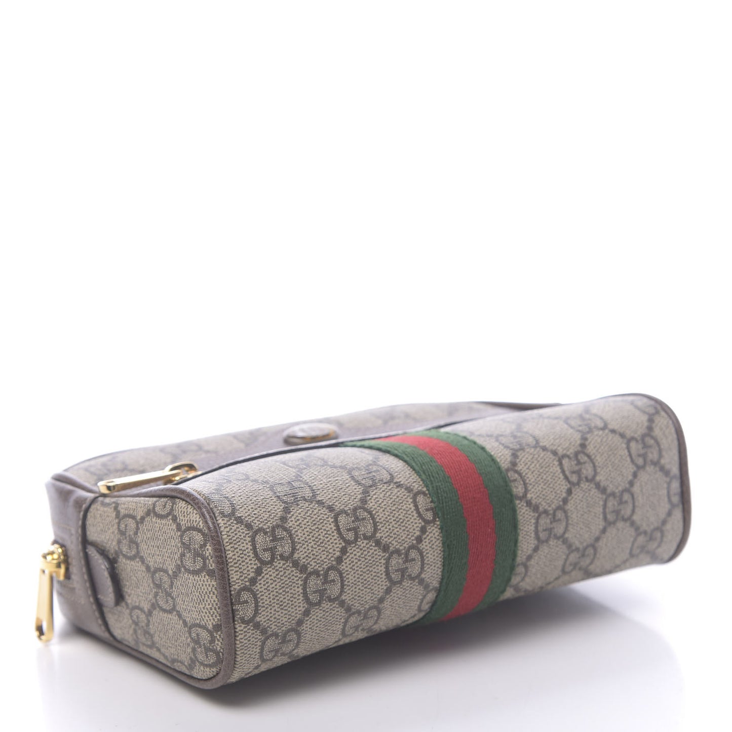 GG Supreme Monogram Web Small Ophidia Belt Bag 85 34 Dark Brown