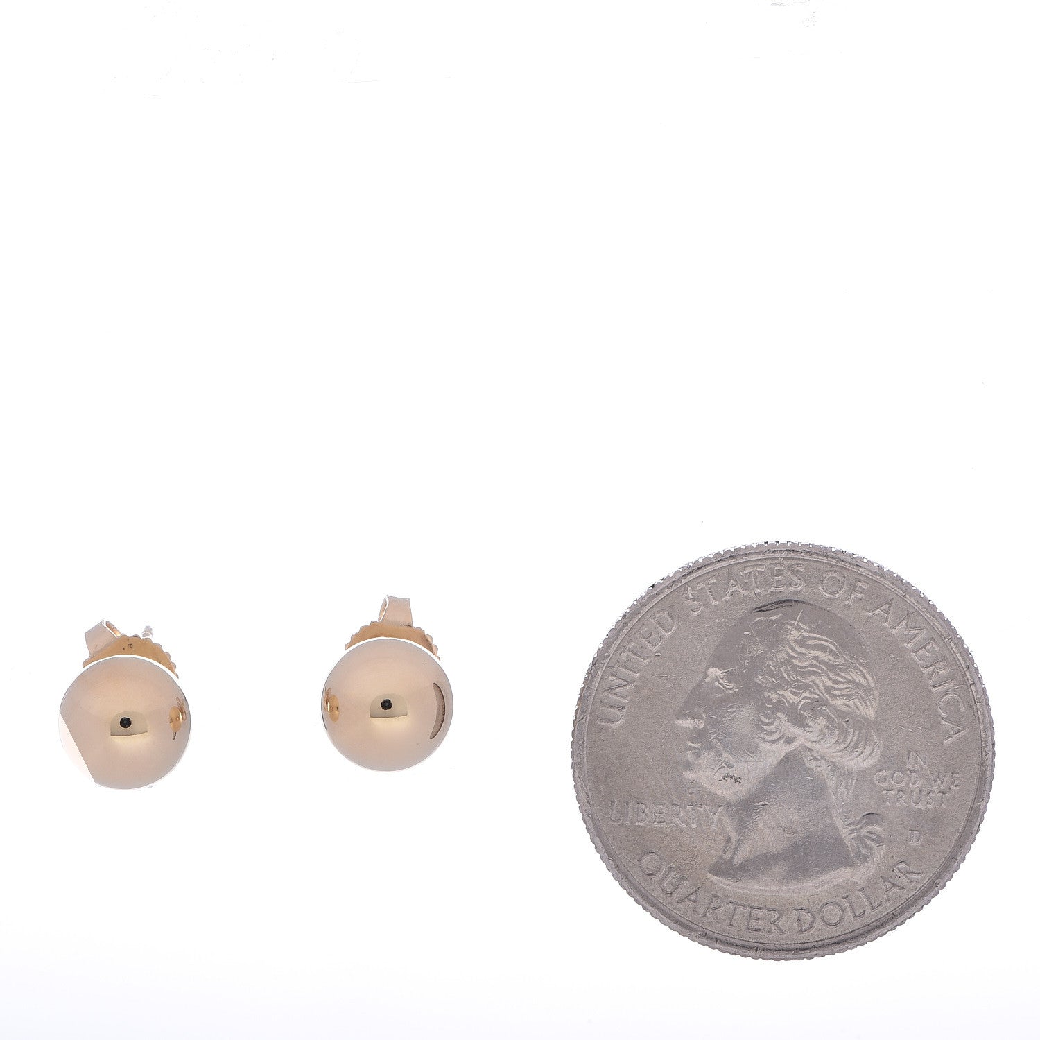 Tiffany 18K Yellow Gold 8mm HardWear Ball Earrings 2 of 5