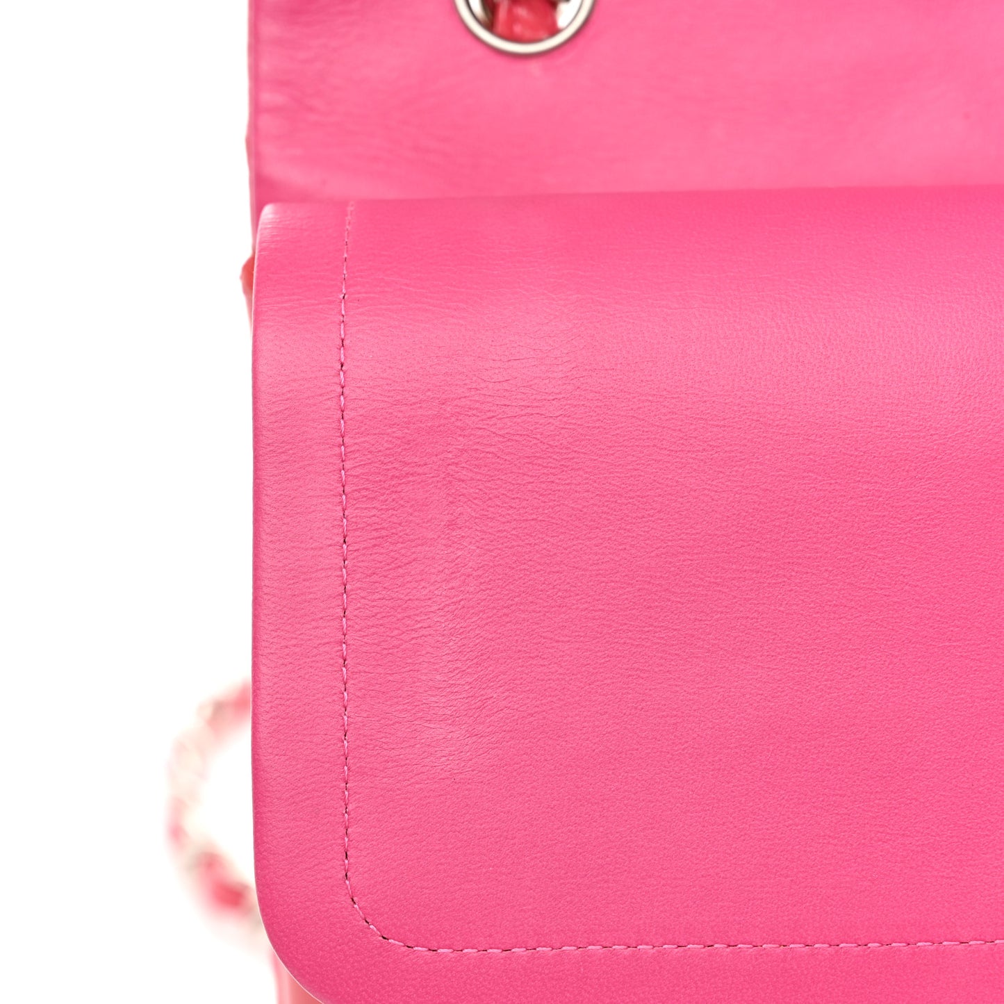 Patent Quilted Jumbo Double Flap Pink