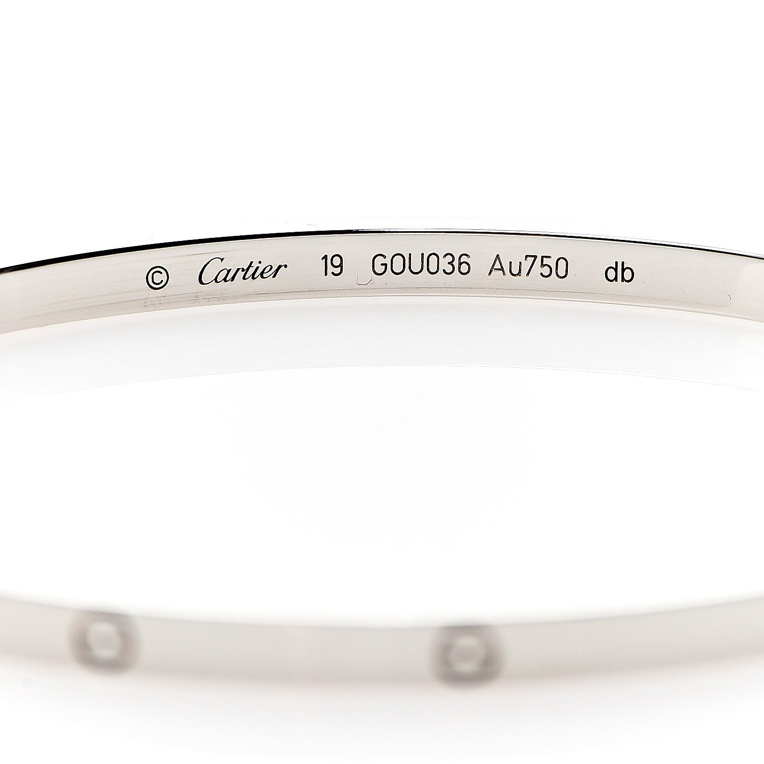 Cartier 18K White Gold Small LOVE Bracelet 19 3 of 4