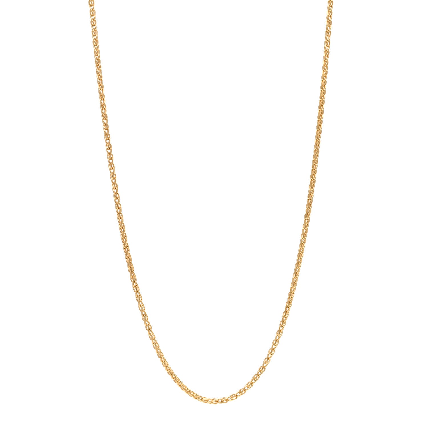 Tiffany 18K Yellow Gold Wheat Chain Necklace 18.5" 1 of 5