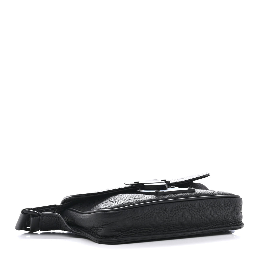 Louis Vuitton Taurillon Monogram S Lock Sling Bag Black 1883258 ...