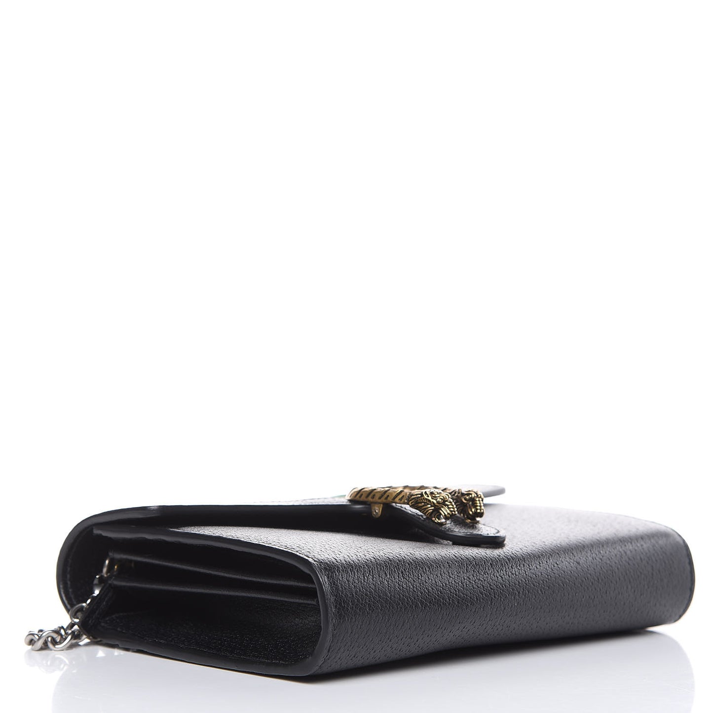 Calfskin Web Mini Dionysus Chain Wallet Black