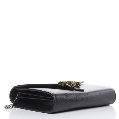 Gucci Calfskin Web Mini Dionysus Chain Wallet Black 4 of 9