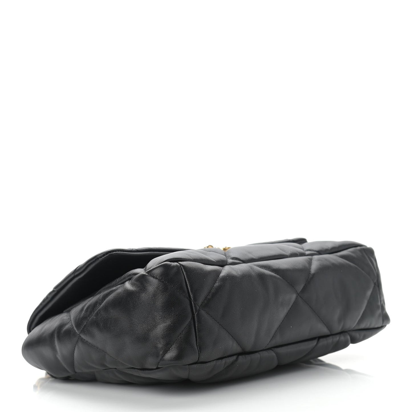 Goatskin Quilted Large Chanel 19 Flap Black