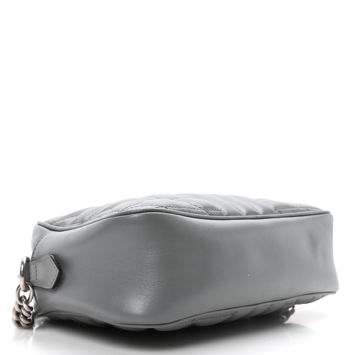 Calfskin Matelasse Aria Small GG Marmont Chain Shoulder Bag Deep Grey