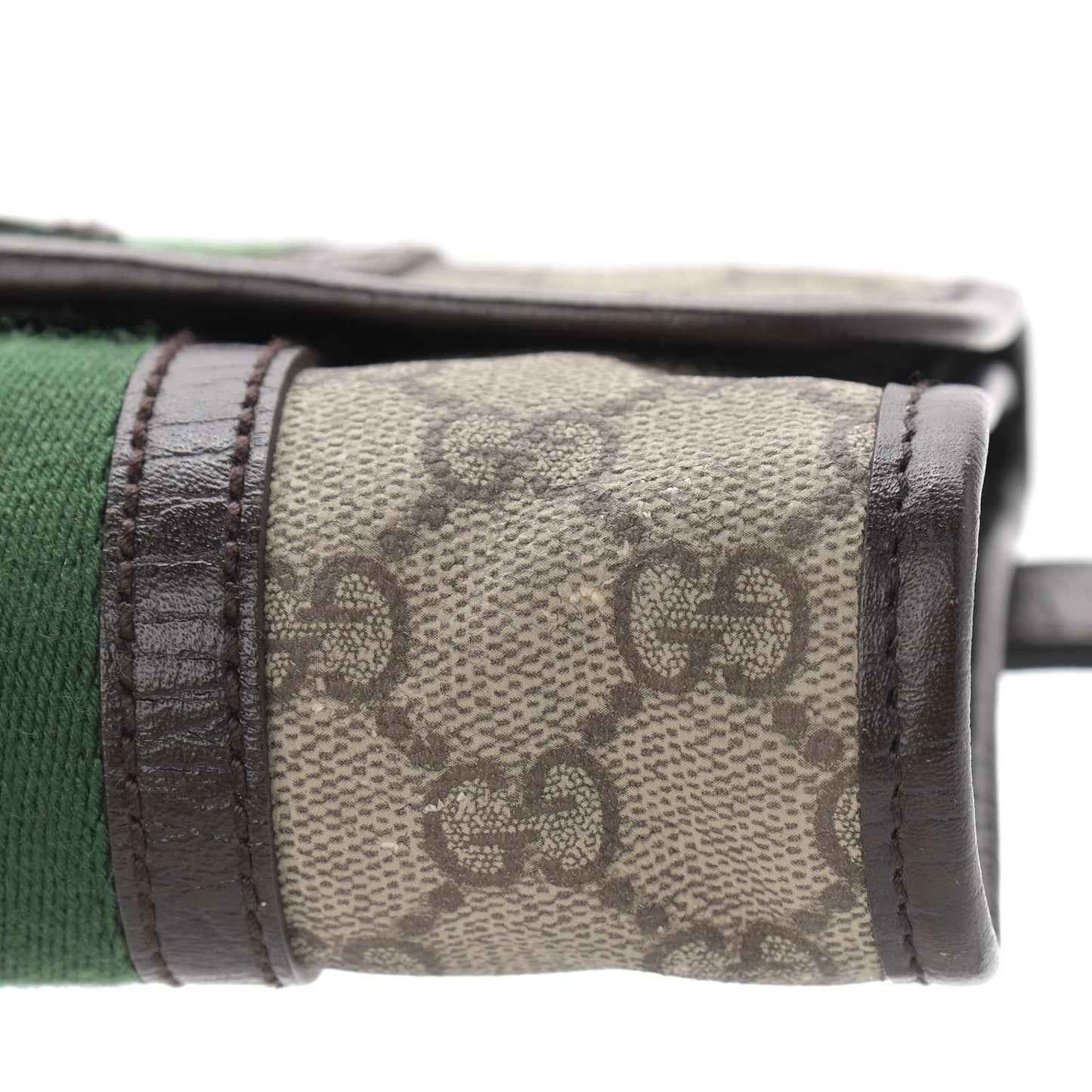 GG Monogram Plus Web Belt Bag Dark Brown