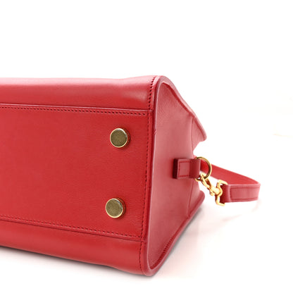 Saint Laurent Calfskin Baby Monogram Cabas Red 9 of 9