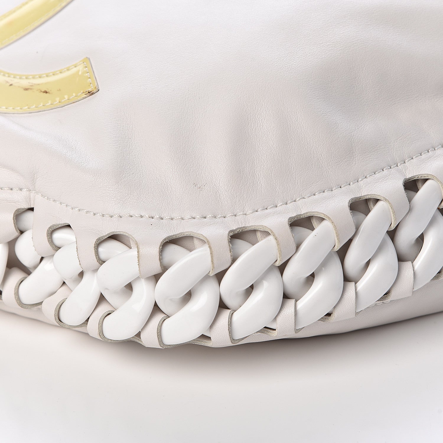 Chanel Calfskin Modern Chain Rhodoid Hobo White 11 of 19