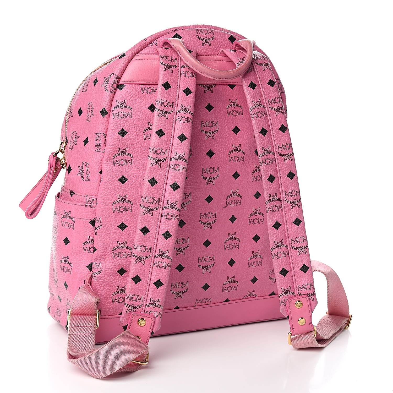 MCM Visetos Medium Sprinkle Stud Stark Backpack Pink 3 of 21