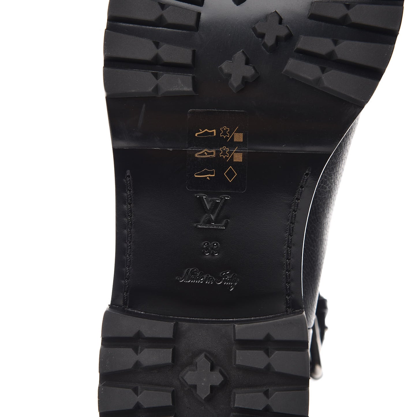 Grained Calfskin Monogram Discovery Flat Ankle Boots 39