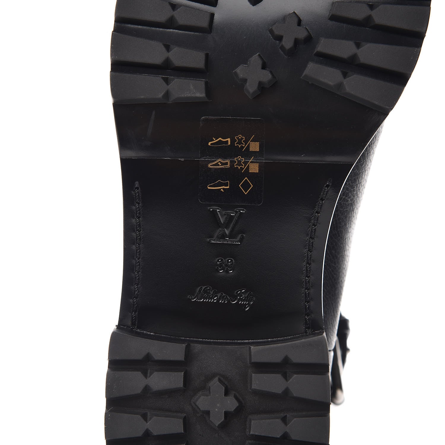 Louis Vuitton Grained Calfskin Monogram Discovery Flat Ankle Boots 39 6 of 9