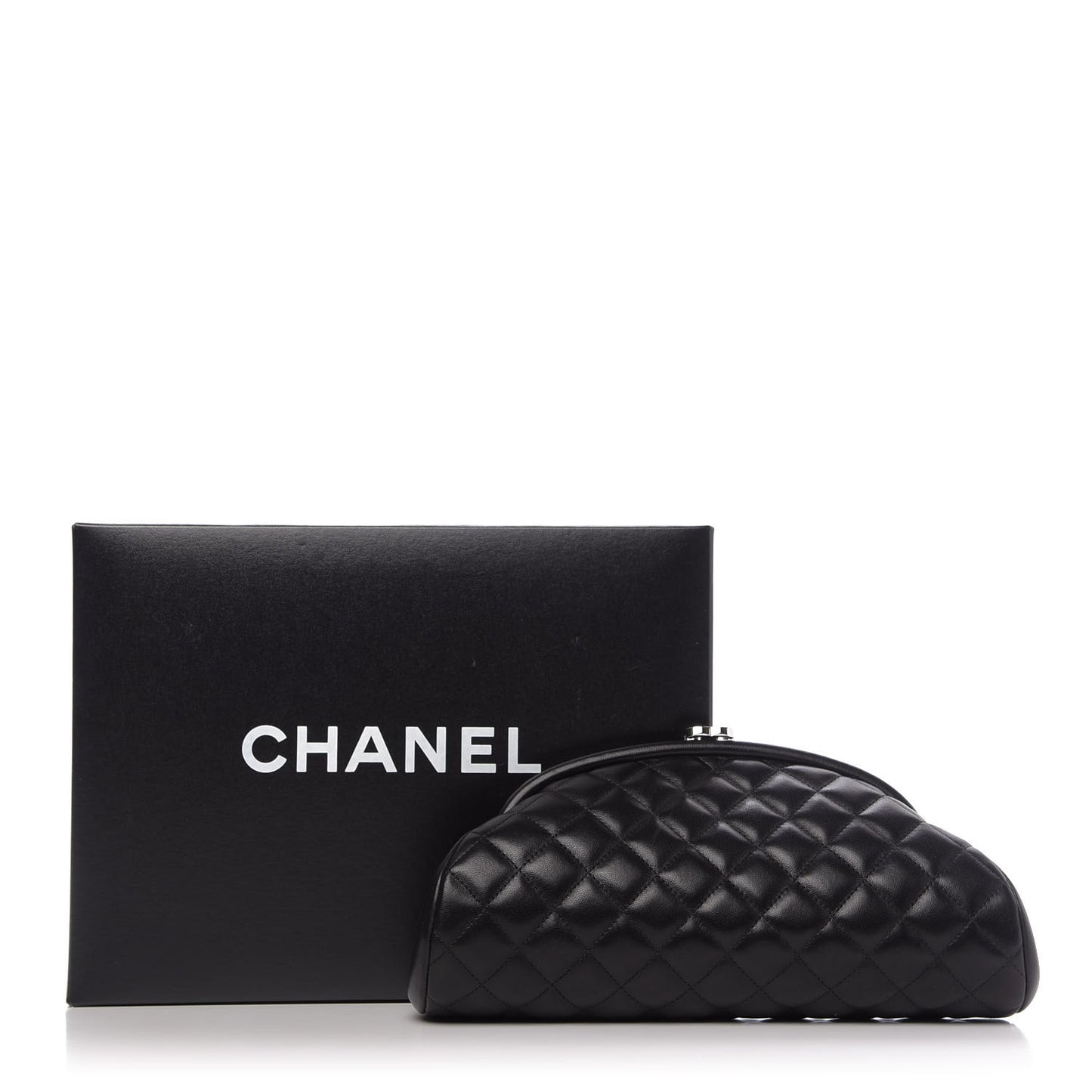 Lambskin Quilted Timeless Clutch Black