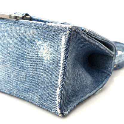 Balenciaga Nappa Denim Printed Small Hourglass Top Handle Bag Denim Blue 11 of 11