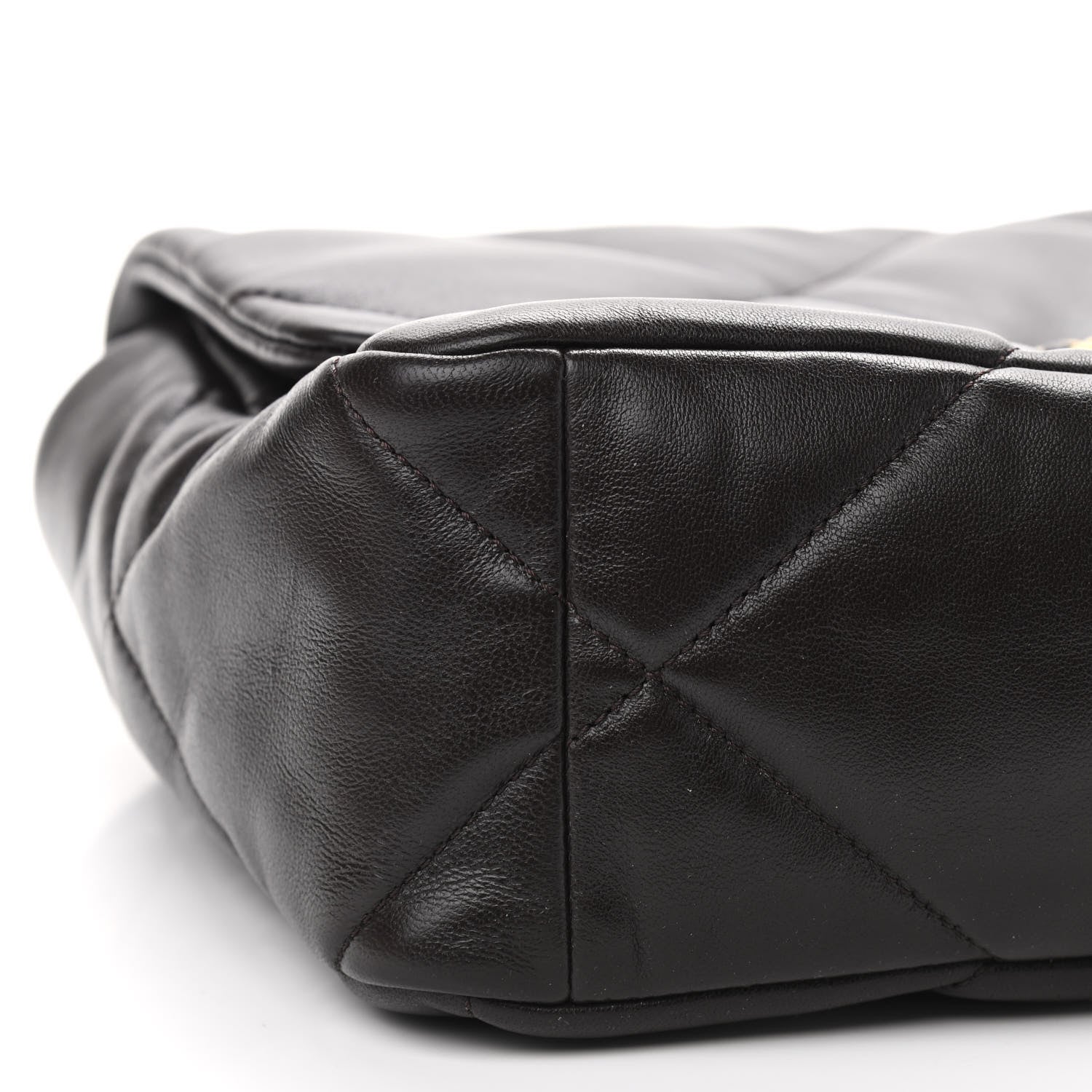 Chanel Lambskin Quilted Large Chanel 19 Flap Dark Brown 8 of 9