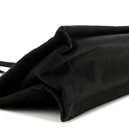 Saint Laurent Raffia Linen Calfskin Small Rive Gauche Tote Black 9 of 14
