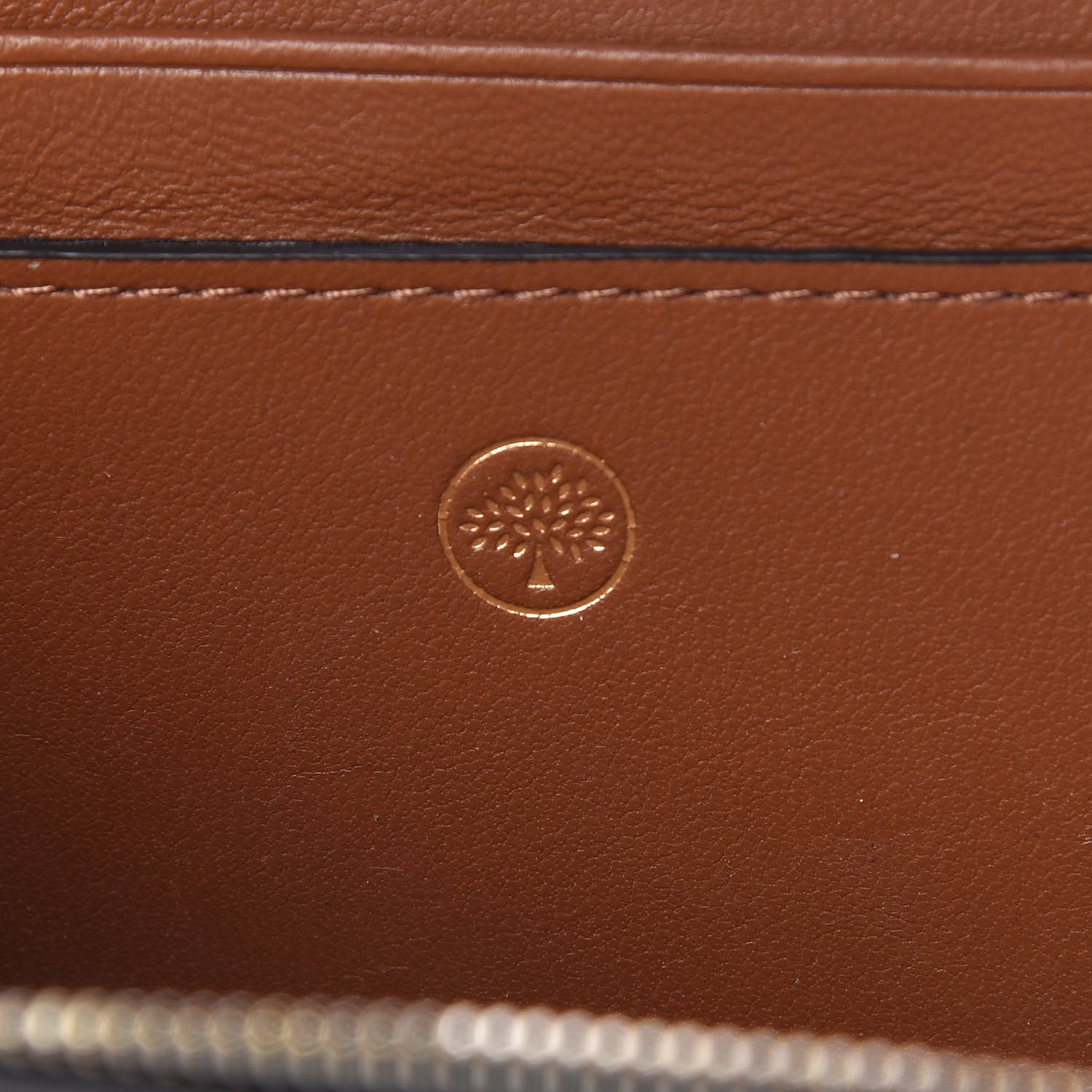 Mulberry Smooth Calfskin Squirrel Embroidered Part Zip Coin Pouch Navy 7 of 10