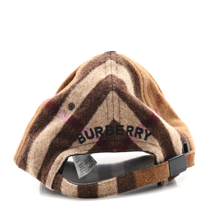 Burberry Wool Check Baseball Cap M Dark Birch Brown 5 of 6