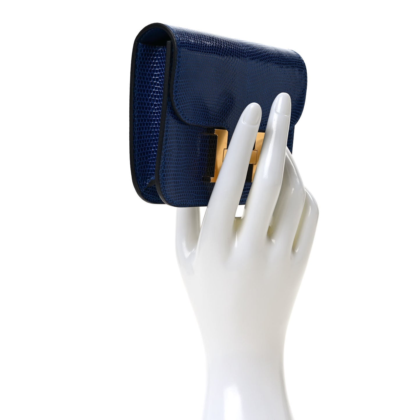 Lizard Constance Slim Wallet Bleu Saphir