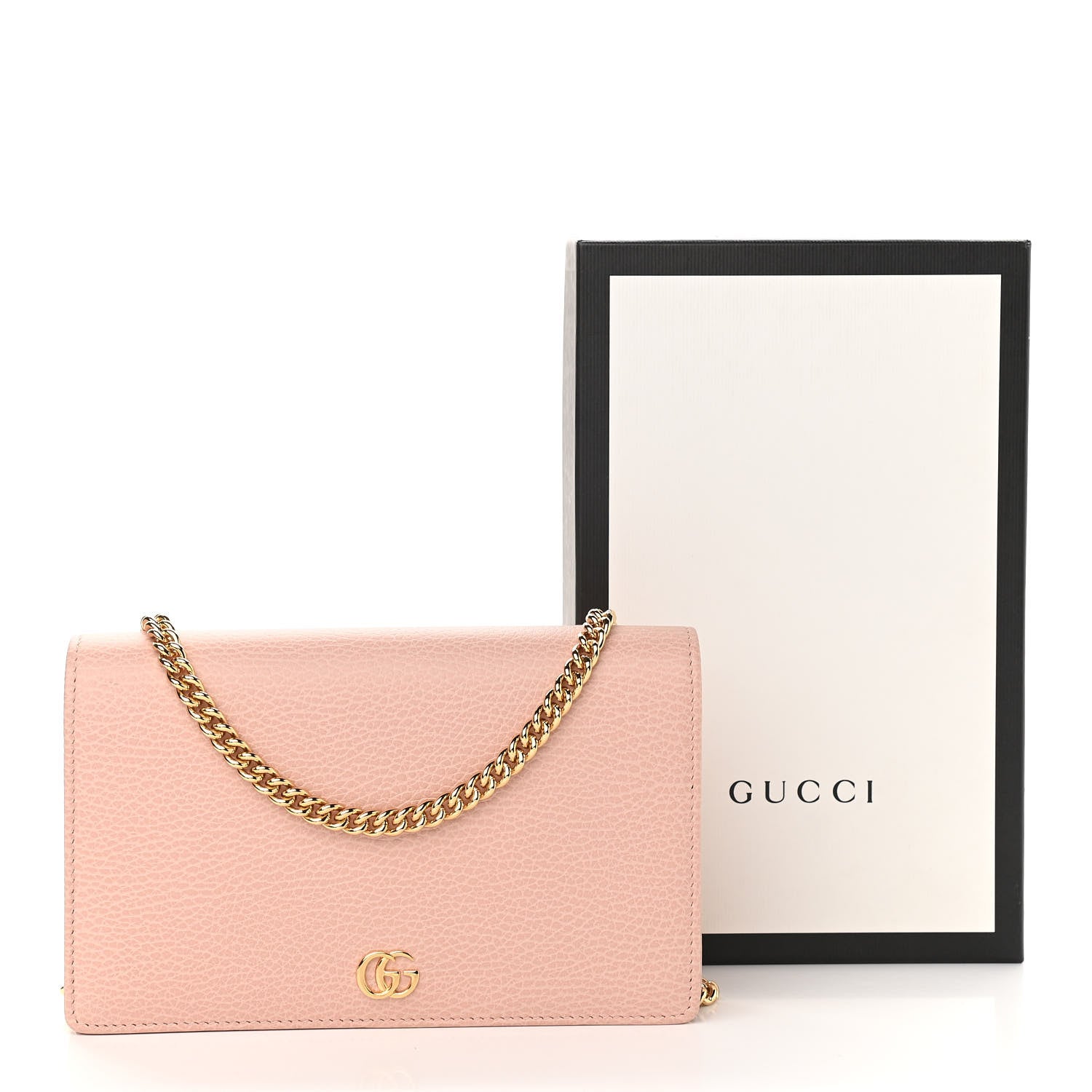 Gucci Dollar Calfskin Mini GG Marmont Chain Wallet Perfect Pink 11 of 11
